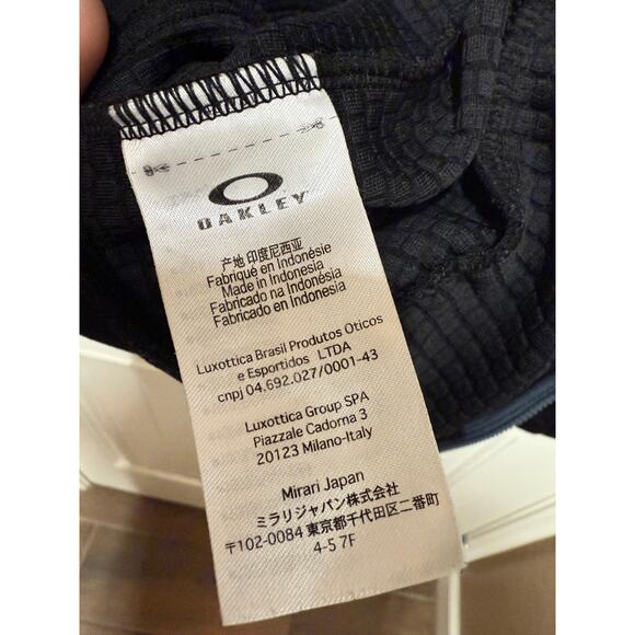 Oakley Performance fit Textured hooded full zip black jacket 2XL big and tall - Picture 3 of 6